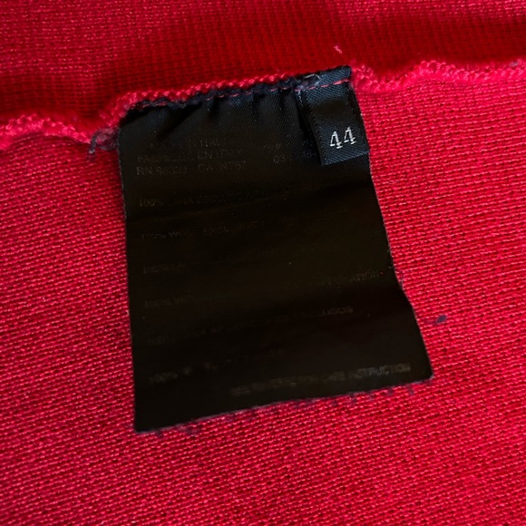 Prada Red Wool Zip-up Sweater, woman’s size 44 (S/M) - Picture 9 of 12